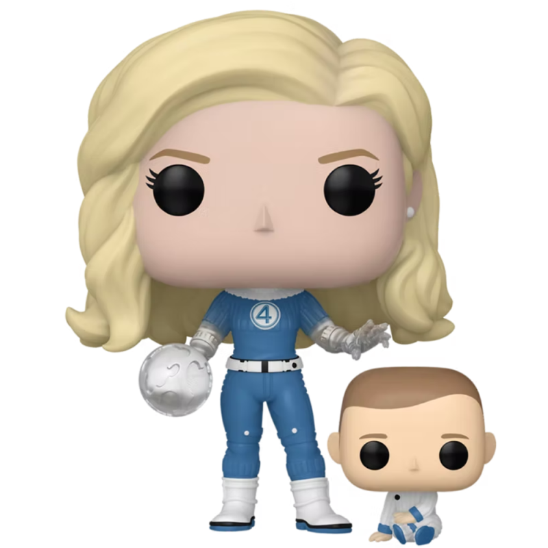 Funko Pop Mujer Invisible con Franklin Fantastic Four First Steps