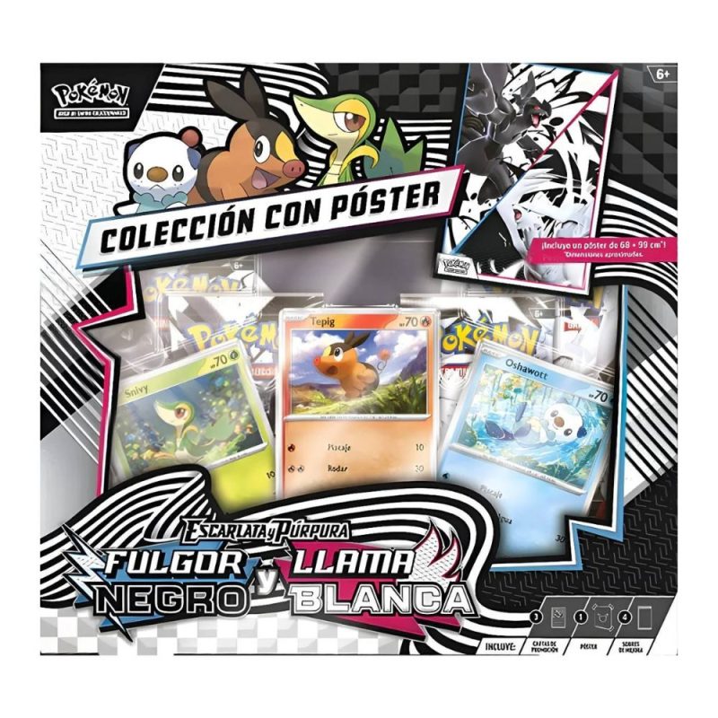 Pokemon TCG Negro y Blanco Teselia Tepig Coleccion Con Poster Español