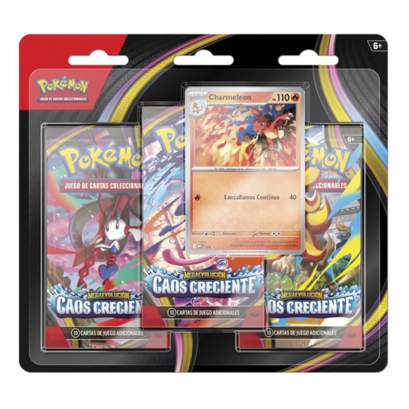 Pokemon TCG Blister 3 Pack Caos Creciente en Español
