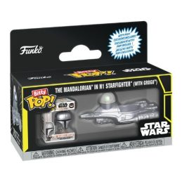 Bitty Pop The Mandalorian with Grogu in N1 Starfighter - Star Wars