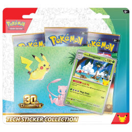 Pokemon TCG  Blister 3 Pack  Exeggutor TCG 30th Celebration Tech Sticker Español